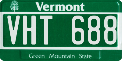VT license plate VHT688