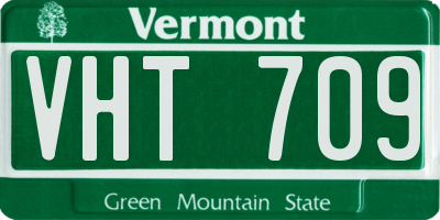 VT license plate VHT709