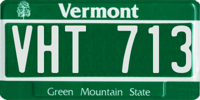 VT license plate VHT713