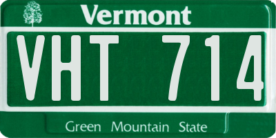 VT license plate VHT714