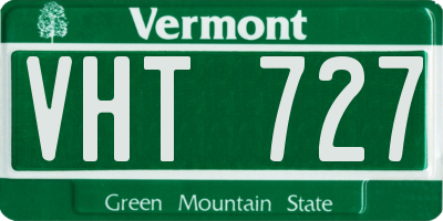 VT license plate VHT727