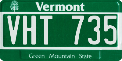 VT license plate VHT735