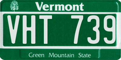VT license plate VHT739