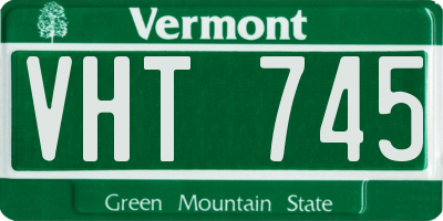 VT license plate VHT745