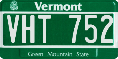 VT license plate VHT752