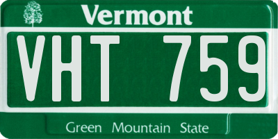 VT license plate VHT759
