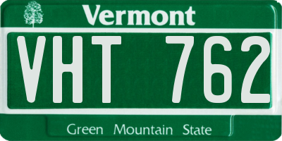 VT license plate VHT762