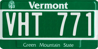 VT license plate VHT771