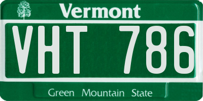 VT license plate VHT786
