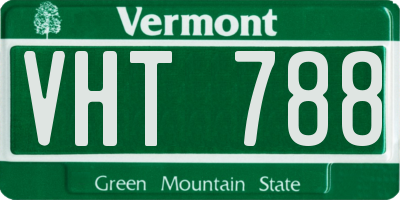 VT license plate VHT788