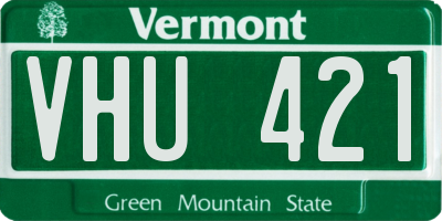 VT license plate VHU421