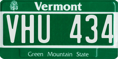 VT license plate VHU434