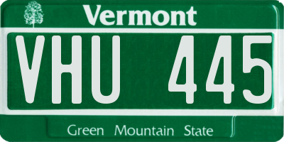 VT license plate VHU445
