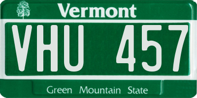 VT license plate VHU457