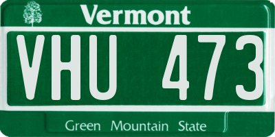VT license plate VHU473