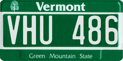 VT license plate VHU486