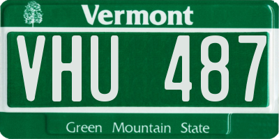 VT license plate VHU487