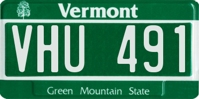VT license plate VHU491