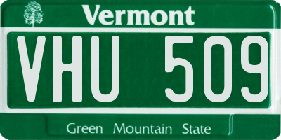VT license plate VHU509