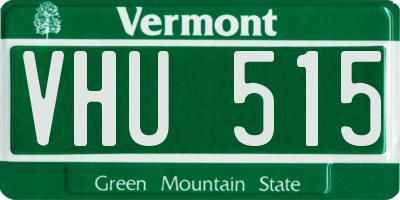 VT license plate VHU515