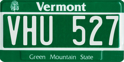 VT license plate VHU527