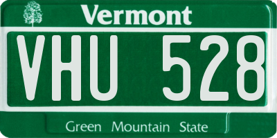 VT license plate VHU528