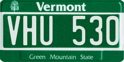 VT license plate VHU530