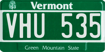 VT license plate VHU535