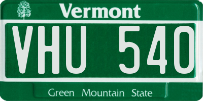 VT license plate VHU540