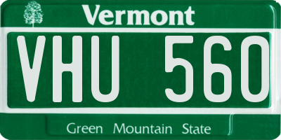 VT license plate VHU560