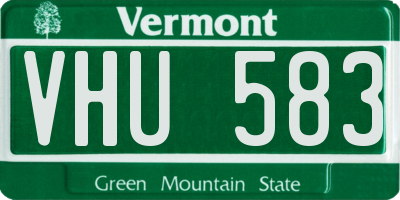 VT license plate VHU583