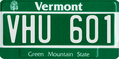 VT license plate VHU601