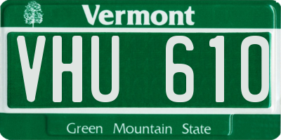 VT license plate VHU610