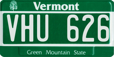 VT license plate VHU626