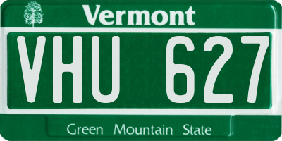 VT license plate VHU627