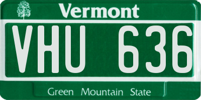 VT license plate VHU636