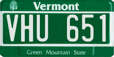VT license plate VHU651