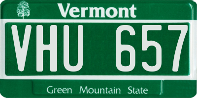 VT license plate VHU657