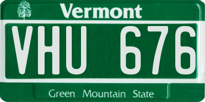 VT license plate VHU676