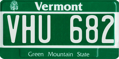 VT license plate VHU682