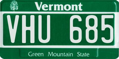 VT license plate VHU685