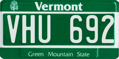 VT license plate VHU692