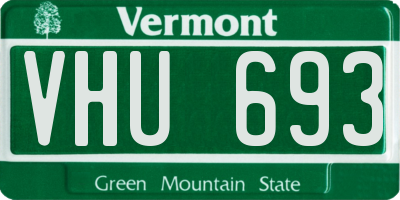 VT license plate VHU693
