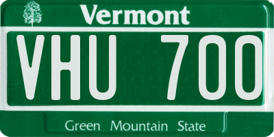 VT license plate VHU700