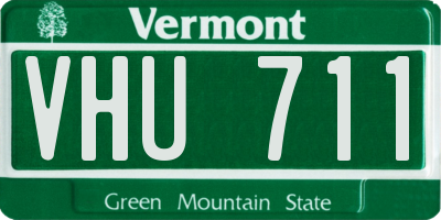 VT license plate VHU711