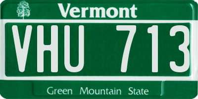 VT license plate VHU713