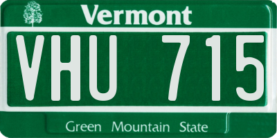 VT license plate VHU715