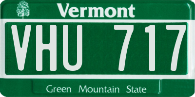VT license plate VHU717
