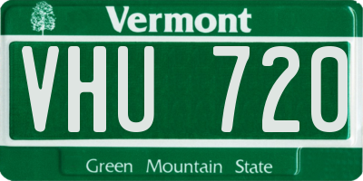 VT license plate VHU720