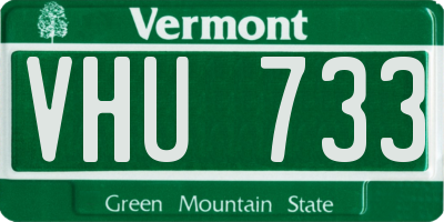 VT license plate VHU733